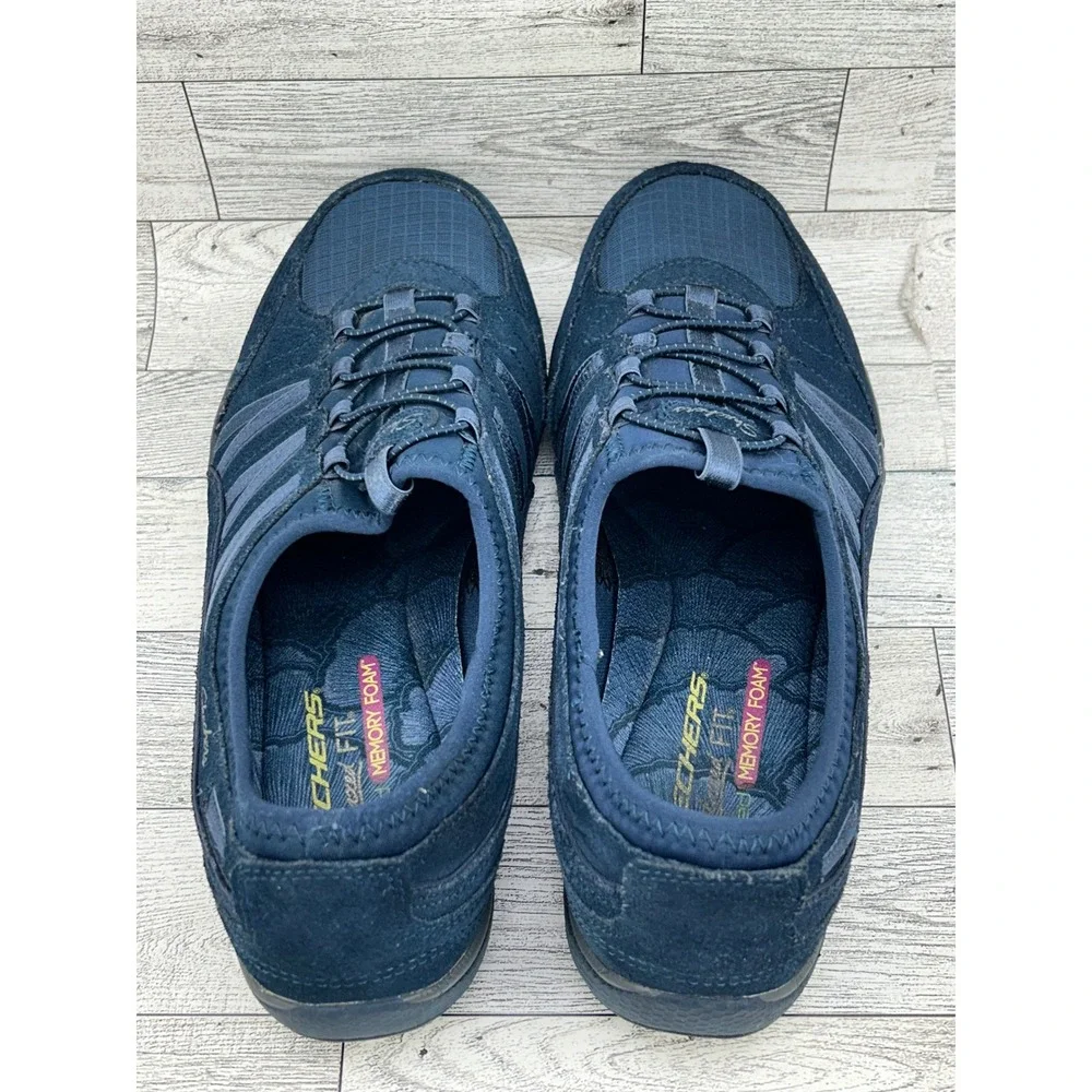 Skechers Relaxed Fit‎ Navy Blue Slip On Sneakers 23020 Womens Size 9 Memory Foam